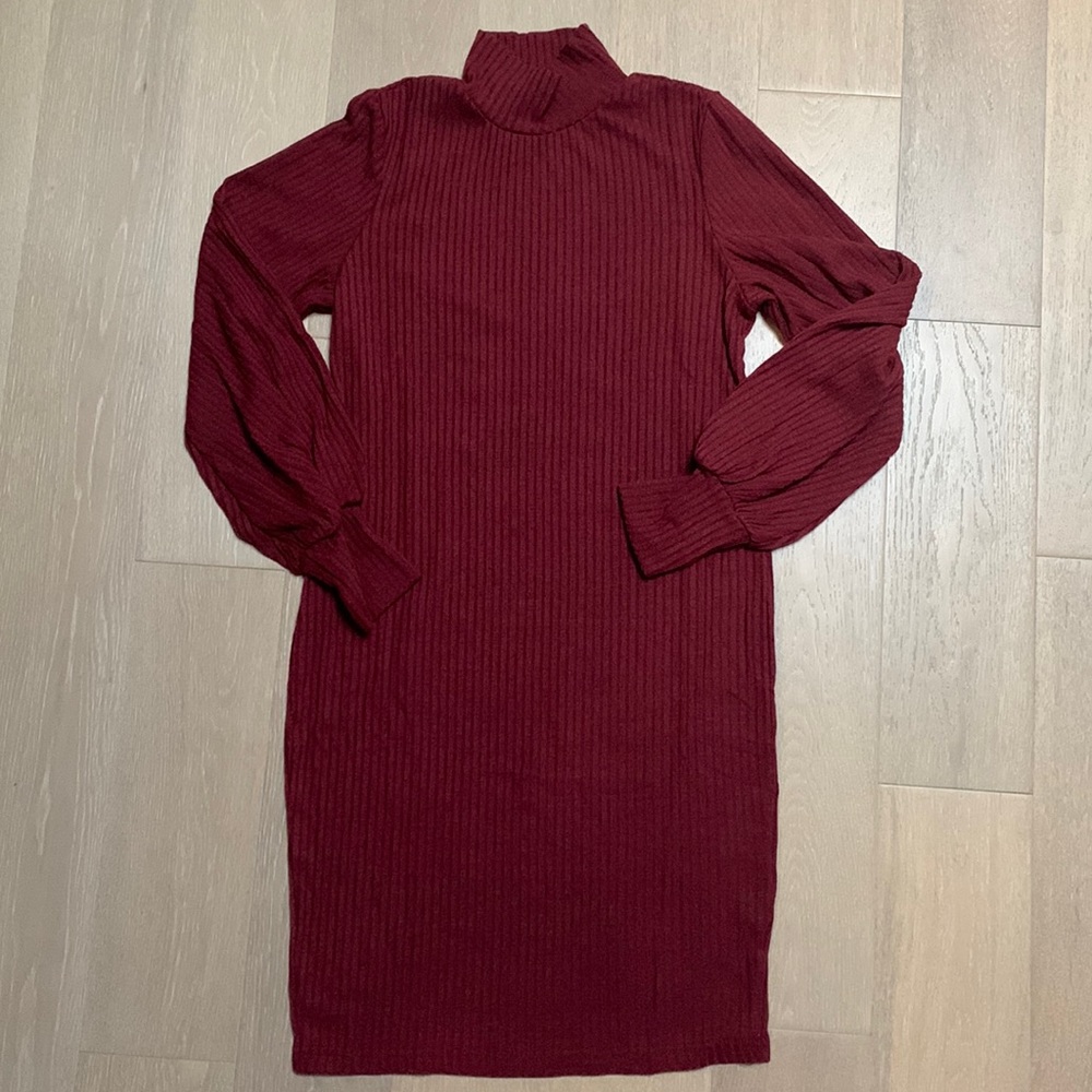 Mock Neck Maternity Dress